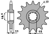 PBR gear wheel 594 12 18NC
